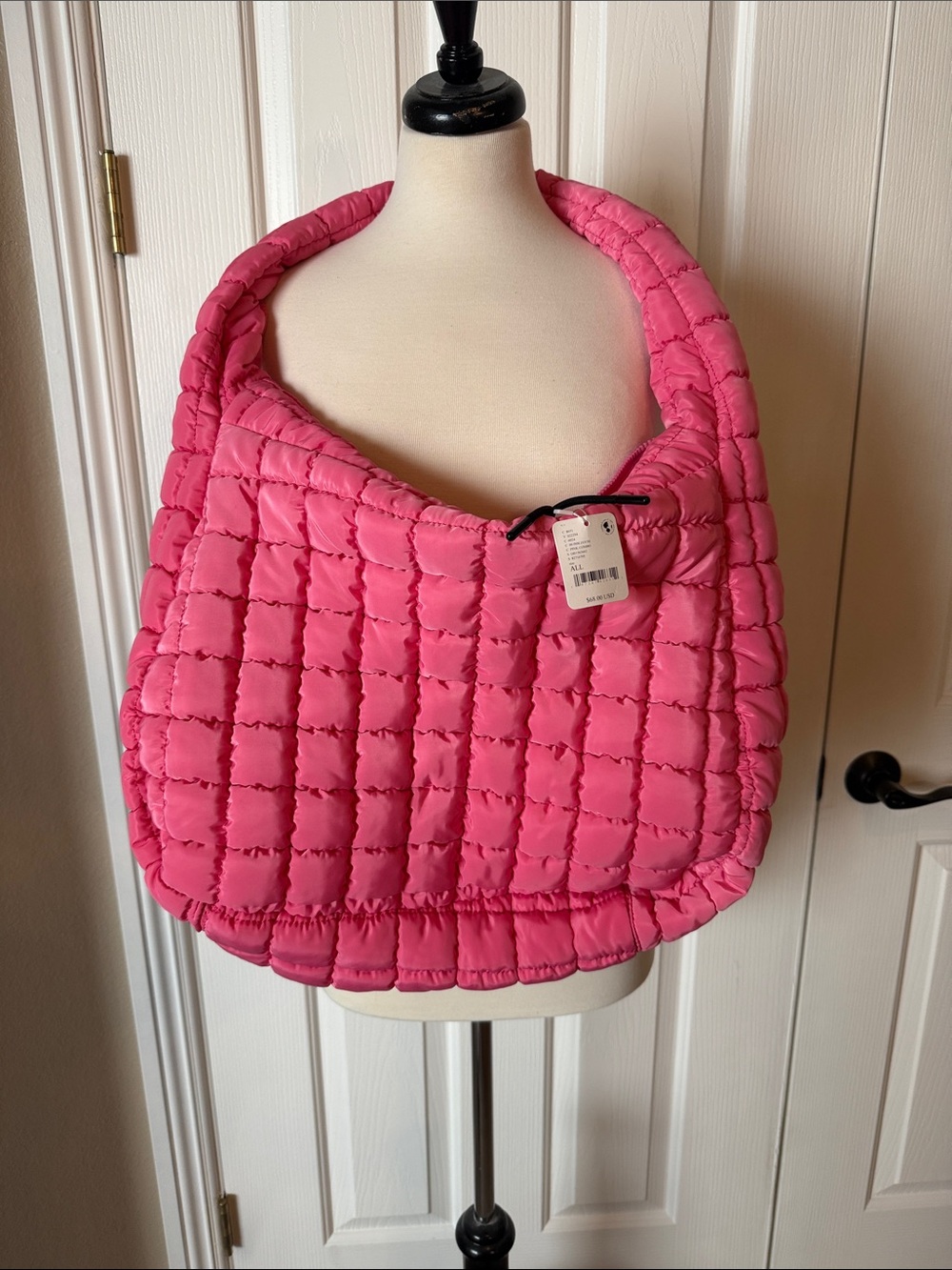 FP Movement by Free People Quilted Hot Pink Shoulder Tote
